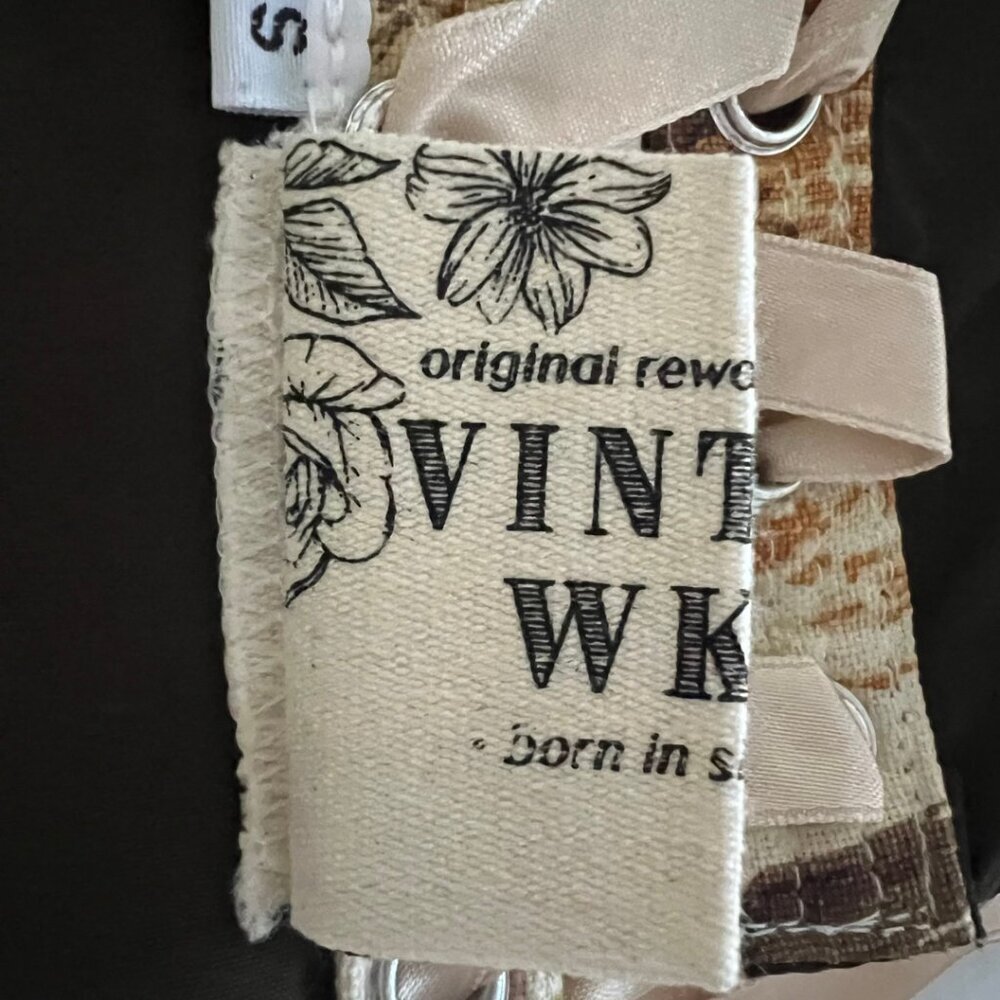 Vintage WKND Cottagecloth Corset Lace Up Bustier Top - Picture 8 of 8